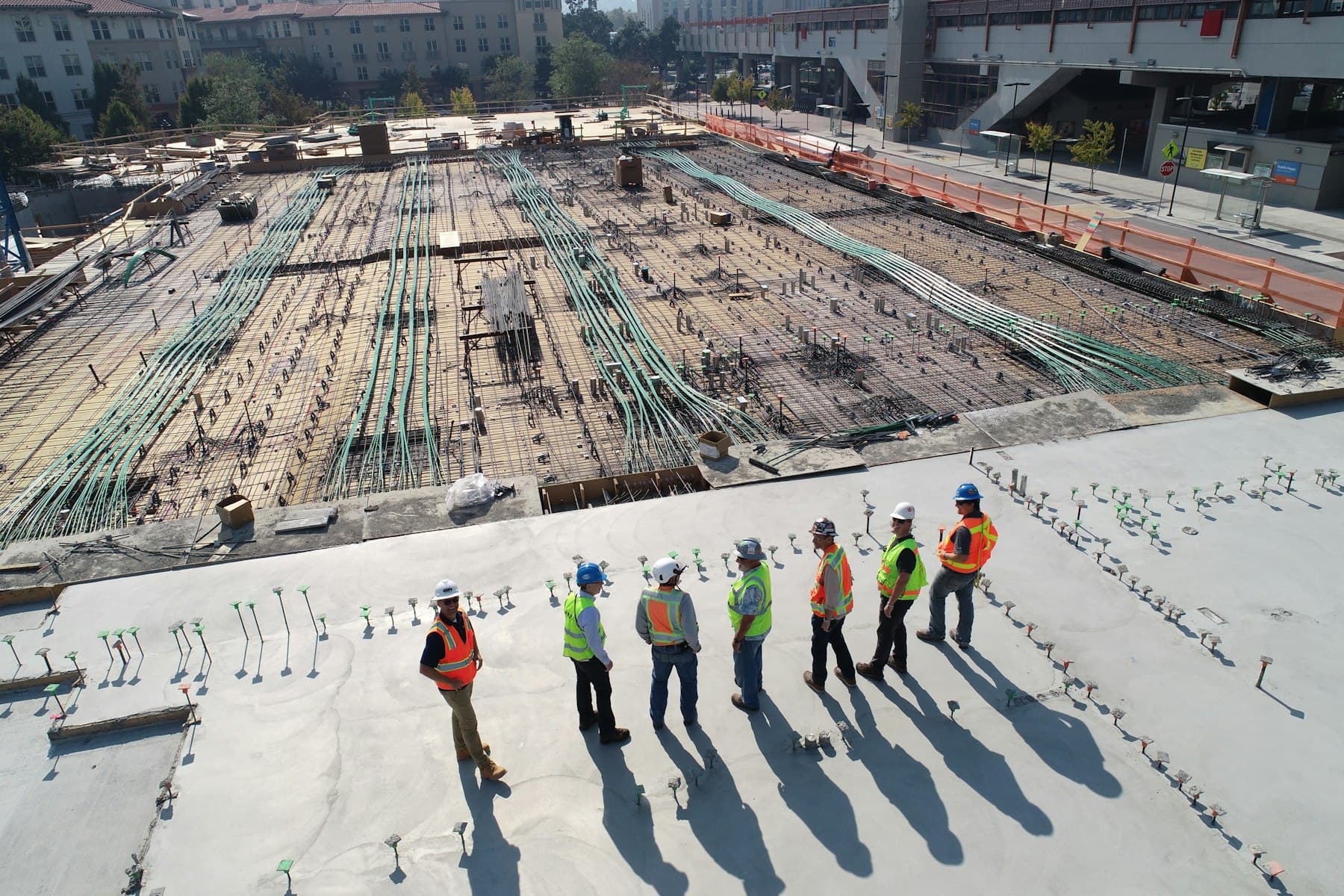 Bouwteam op een groot project