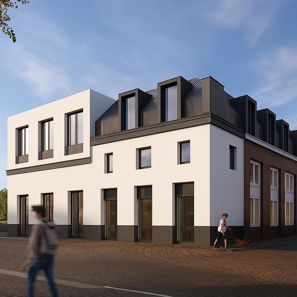 Visualisatie van de aangrenzende woningbouw bij het Thalia Theater